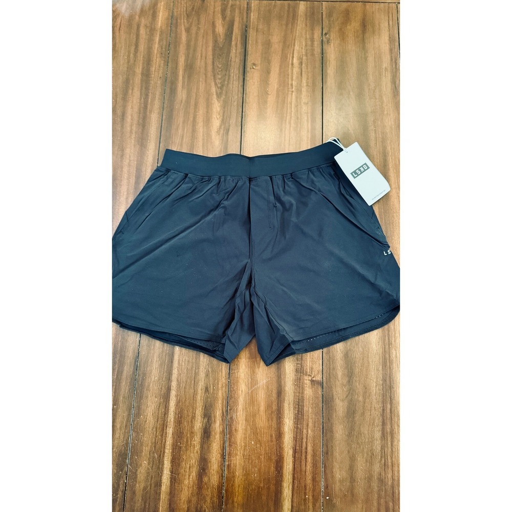 Black Athletic Shorts with Elastic Waistband and Moisture-Wicking Fabric
